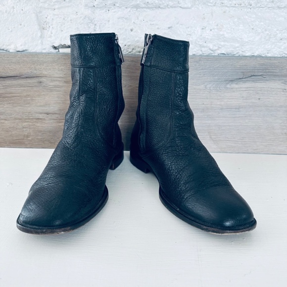 Cuadra man Dress Zipper Black Boots26.5 7.5 Leather - Picture 2 of 11